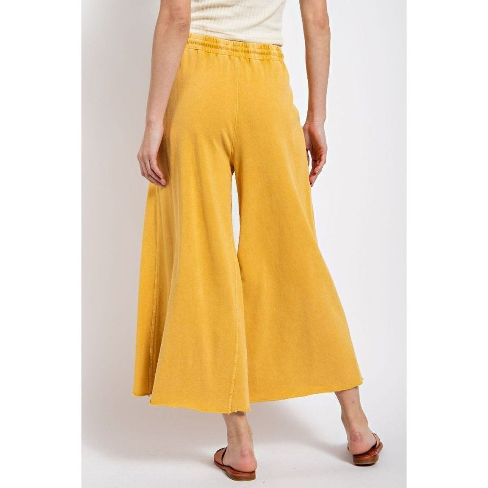 Stay Comfy Wide Leg Comfy Pants in Mustard EB40128 - Picture 5 of 5